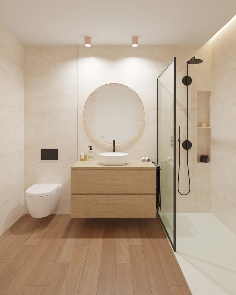 Baño principal renovado
