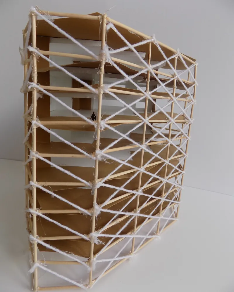 Detalle constructivo de la maqueta